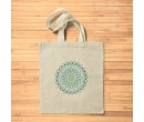 Mandala Desen Baskılı Omuz Askılı Ekru Tote Bez Çanta 35x40 CM