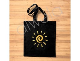 Güneş Deseni Baskılı Omuz Askılı Tote Bez Çanta 35x40 CM