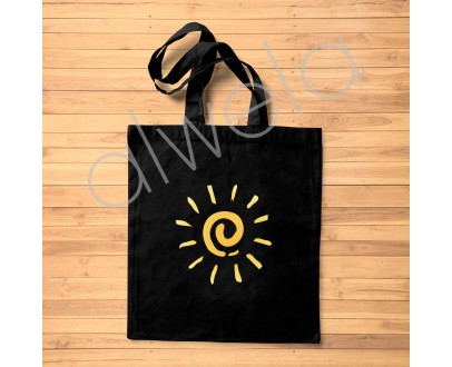 Güneş Deseni Baskılı Omuz Askılı Tote Bez Çanta 35x40 CM